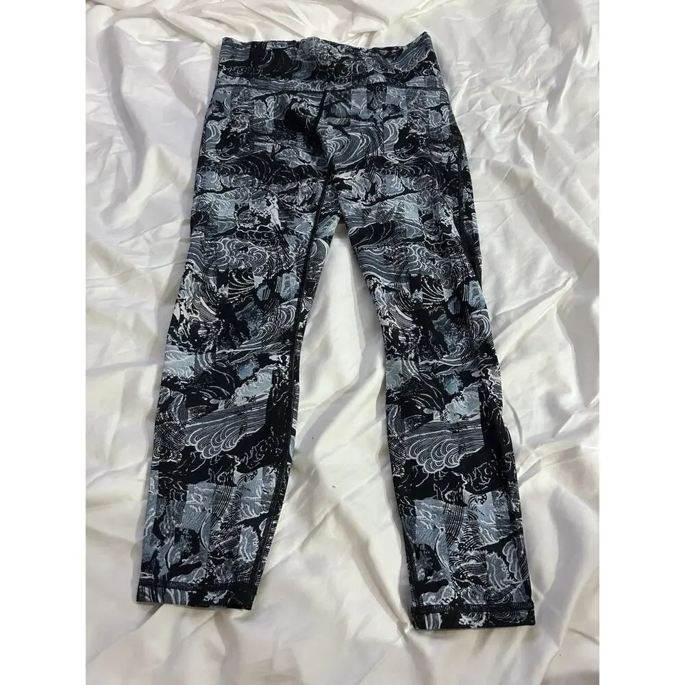 Lululemon Train Times 7/8 Eternal Wave Leggings Women's Size 10 - Picture 2 of 4